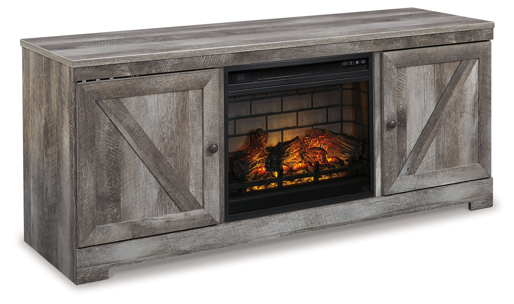 Luxury Living Gallery - Ashley Furniture - Wynnlow 63" TV Stand with Electric Fireplace - 63" TV Stand with Electric Fireplace / Gray - W440W9