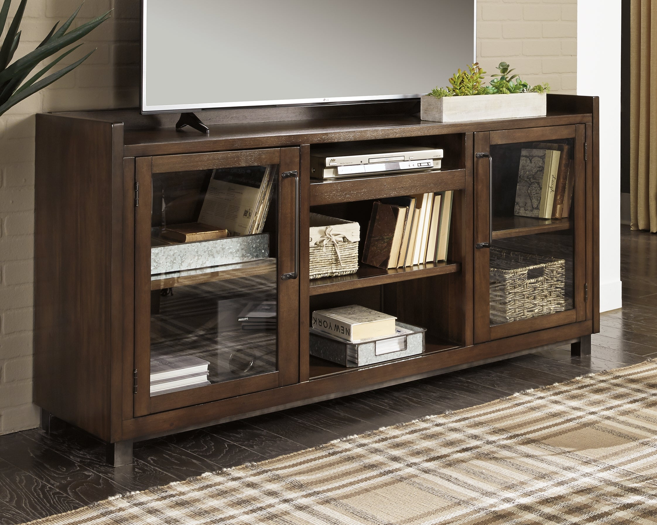 Luxury Living Gallery - Ashley Furniture - Starmore 70" TV Stand - 70" / Brown - W633-68
