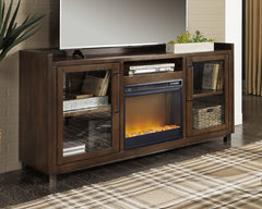 Luxury Living Gallery - Ashley Furniture - Starmore 70" TV Stand with Electric Fireplace - 70" TV Stand with Electric Fireplace / Brown - W633W4