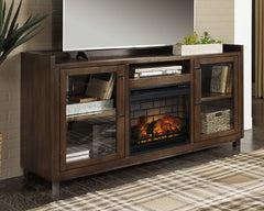 Luxury Living Gallery - Ashley Furniture - Starmore 70" TV Stand with Electric Fireplace - 70" TV Stand with Electric Fireplace / Brown - W633W5