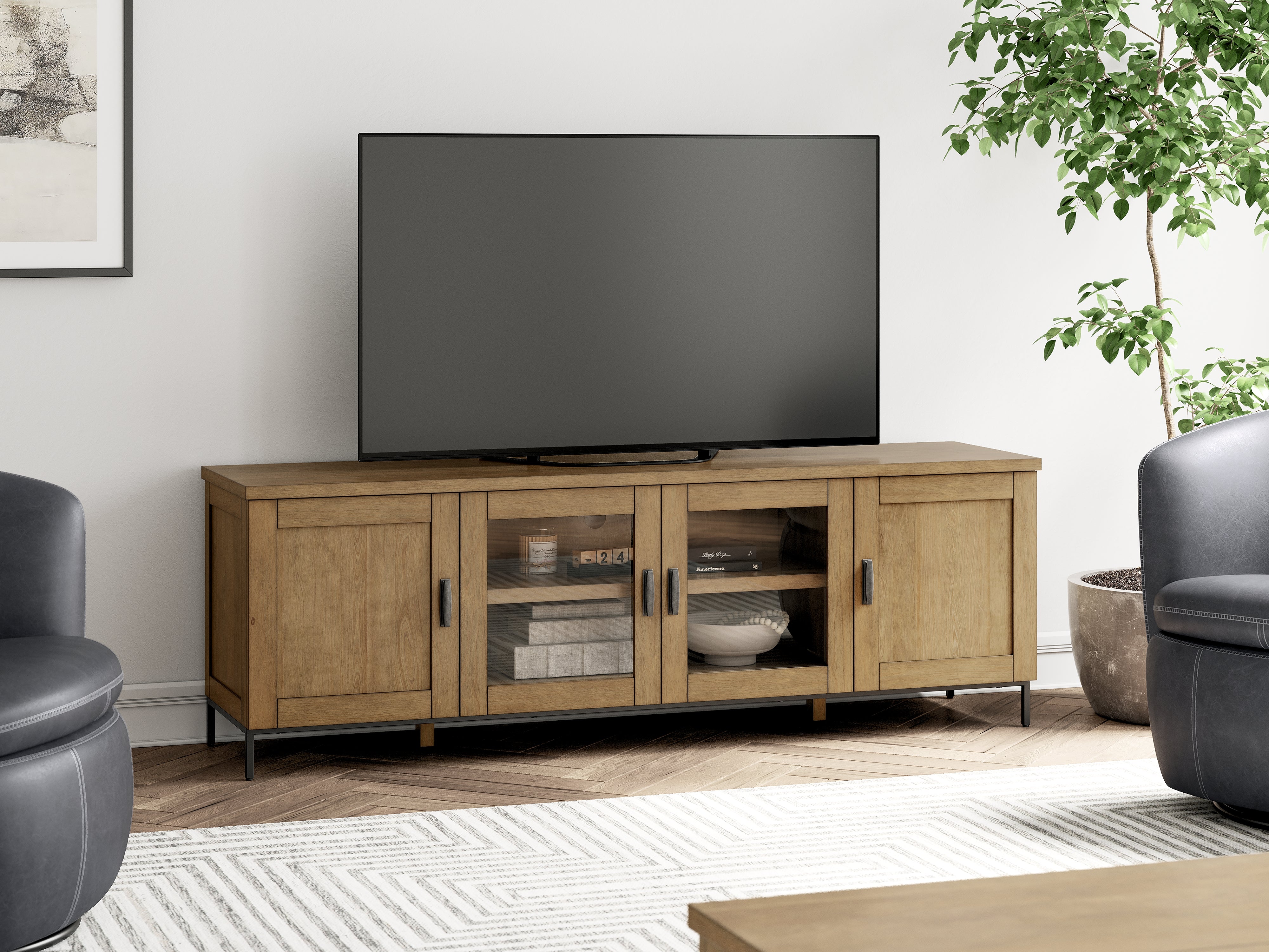 Luxury Living Gallery - Ashley Furniture - Torlanta 72" TV Stand - 72" / Brown - W686-68
