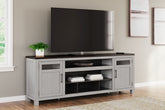 Luxury Living Gallery - Ashley Furniture - Darborn 88" TV Stand - 88" / Gray/Brown - W796-68