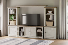 Luxury Living Gallery - Ashley Furniture - Havalance Entertainment Center - 4-Piece Entertainment Center / Two-tone - W814W1