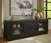 Luxury Living Gallery - Ashley Furniture - Galliden 80" TV Stand - 80" / Black - W841-168