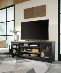Luxury Living Gallery - Ashley Furniture - Foyland 83" TV Stand - 83" / Black/Brown - W989-68