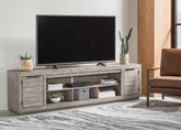Luxury Living Gallery - Ashley Furniture - Naydell 92" TV Stand - 92" / Gray - W996-78