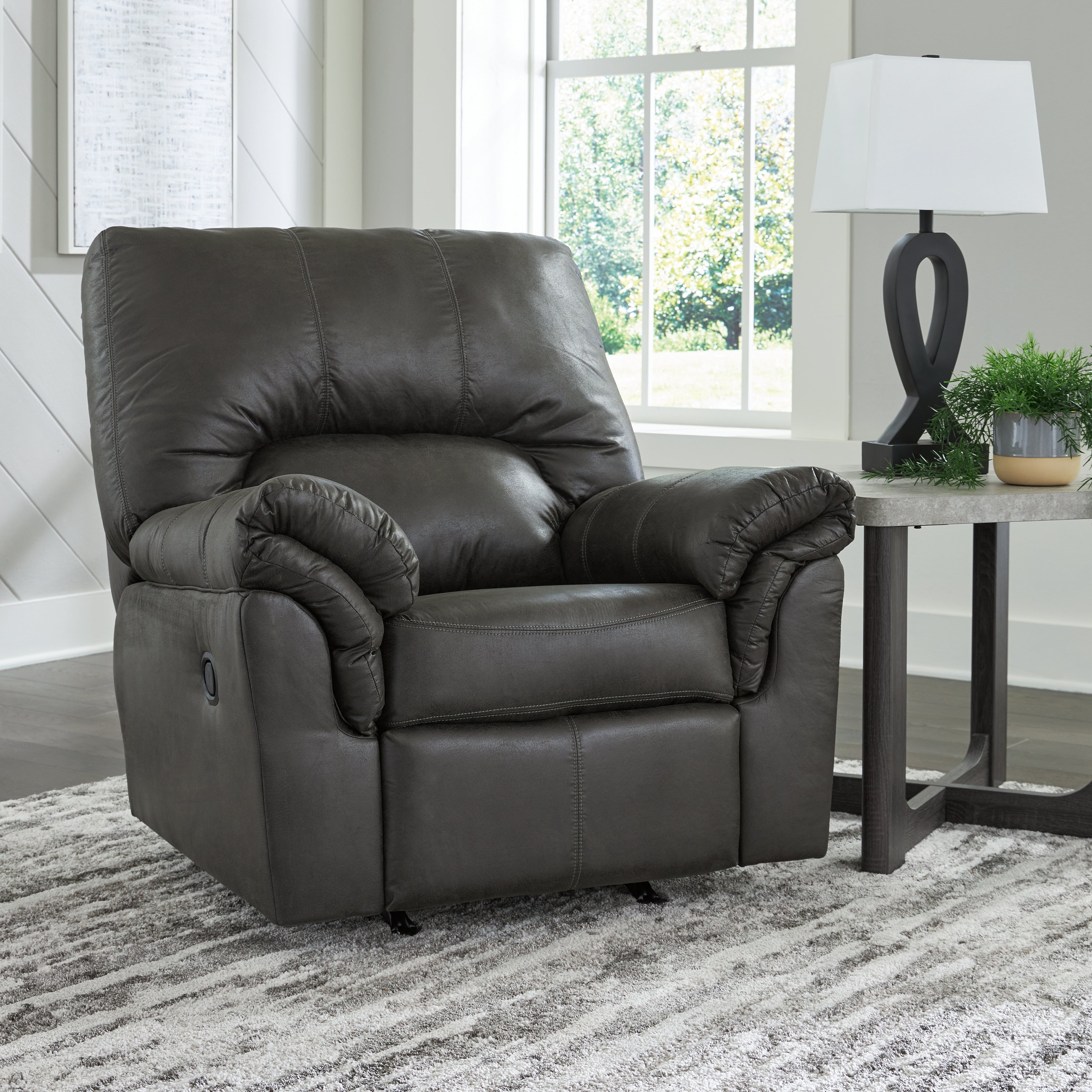 Luxury Living Gallery - Ashley Furniture - Bladen Living Room - Rocker Recliner / Slate - 1202125
