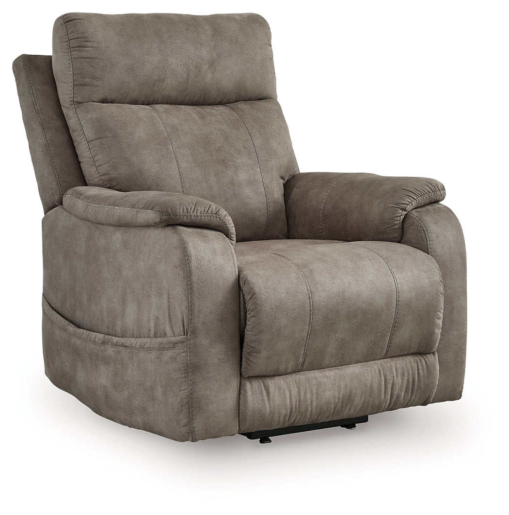 Luxury Living Gallery - Ashley Furniture - Crestmeade Living Room - Power Lift Recliner / Espresso - 1350412