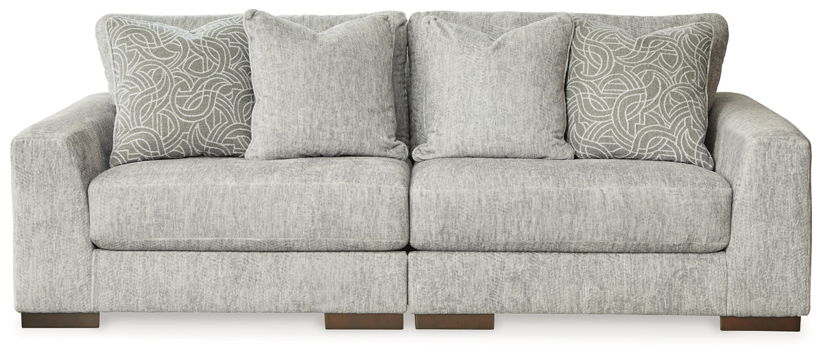 Luxury Living Gallery - Ashley Furniture - Regent Park Sectional - RAF 6-Piece Sectional / Pewter - 14404S7