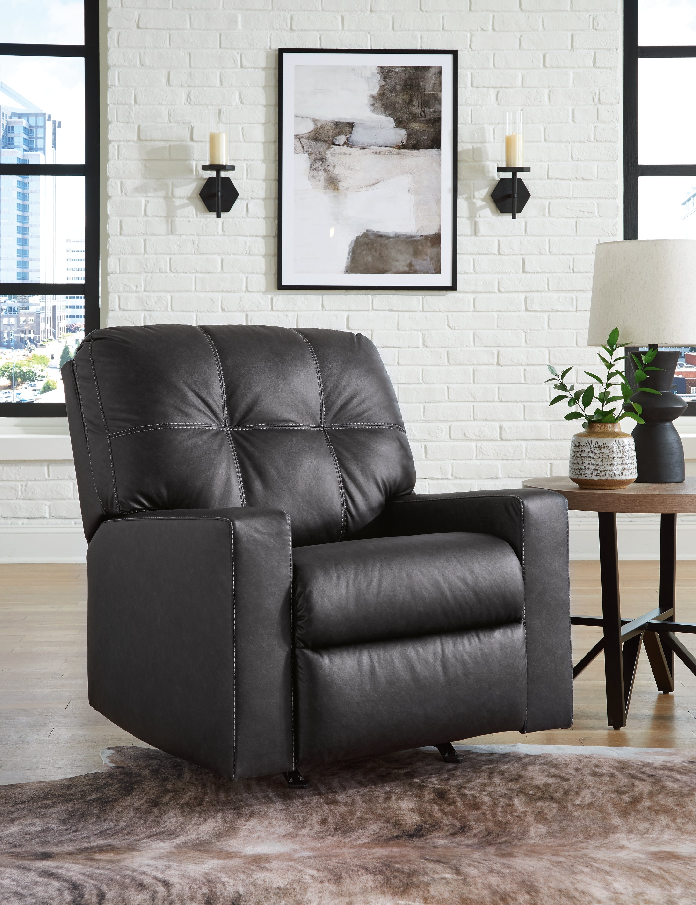 Luxury Living Gallery - Ashley Furniture - Barlin Mills Living Room - Rocker Recliner / Carbon - 1700425