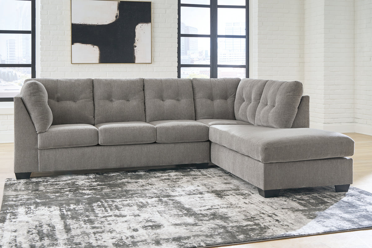 Luxury Living Gallery - Ashley Furniture - Lanelly Sectional - LAF 2-Piece Sectional with Chaise / Alloy - 17504S1