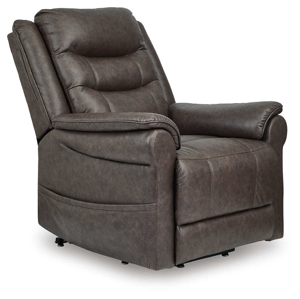 Luxury Living Gallery - Ashley Furniture - Oatman Living Room - Power Lift Recliner / Carbon - 1800512