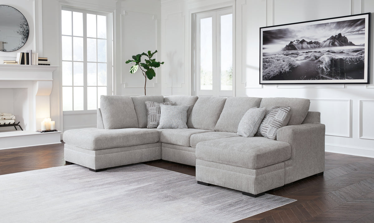 Luxury Living Gallery - Ashley Furniture - Gabyleigh Sectional - RAF 2-Piece Sectional with Chaise / Nickel - 20904S2