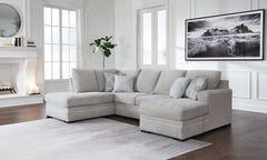 Luxury Living Gallery - Ashley Furniture - Gabyleigh Sectional - RAF 2-Piece Sectional with Chaise / Nickel - 20904S2