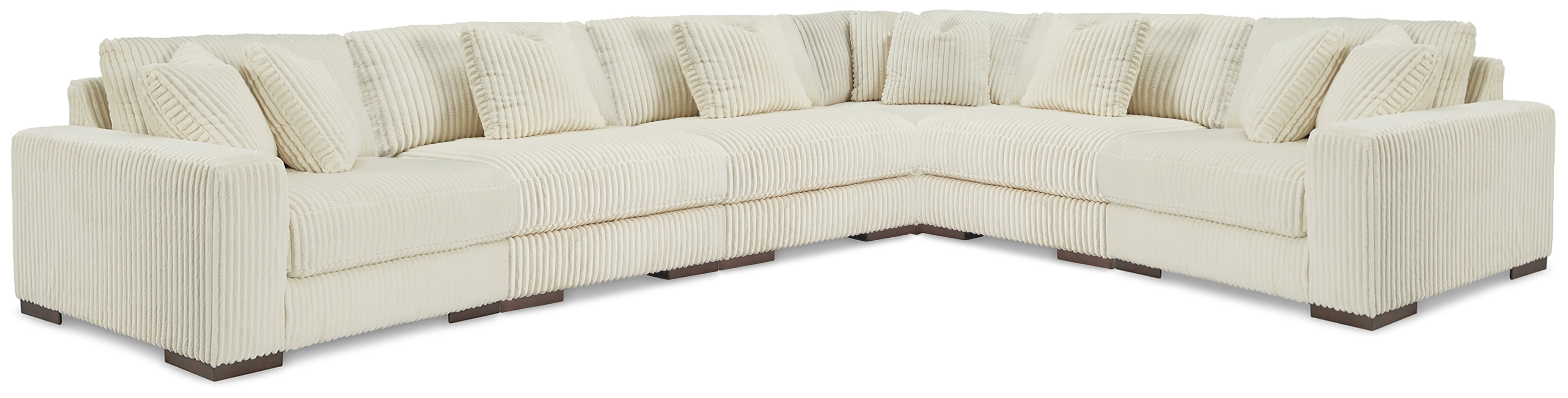 Luxury Living Gallery - Ashley Furniture - Lindyn Sectional - RAF 6-Piece Sectional / Ivory - 21104S20