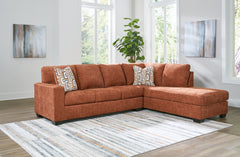 Luxury Living Gallery - Ashley Furniture - Aviemore Sectional - LAF 2-Piece Sectional with Chaise / Stone - 24305S2