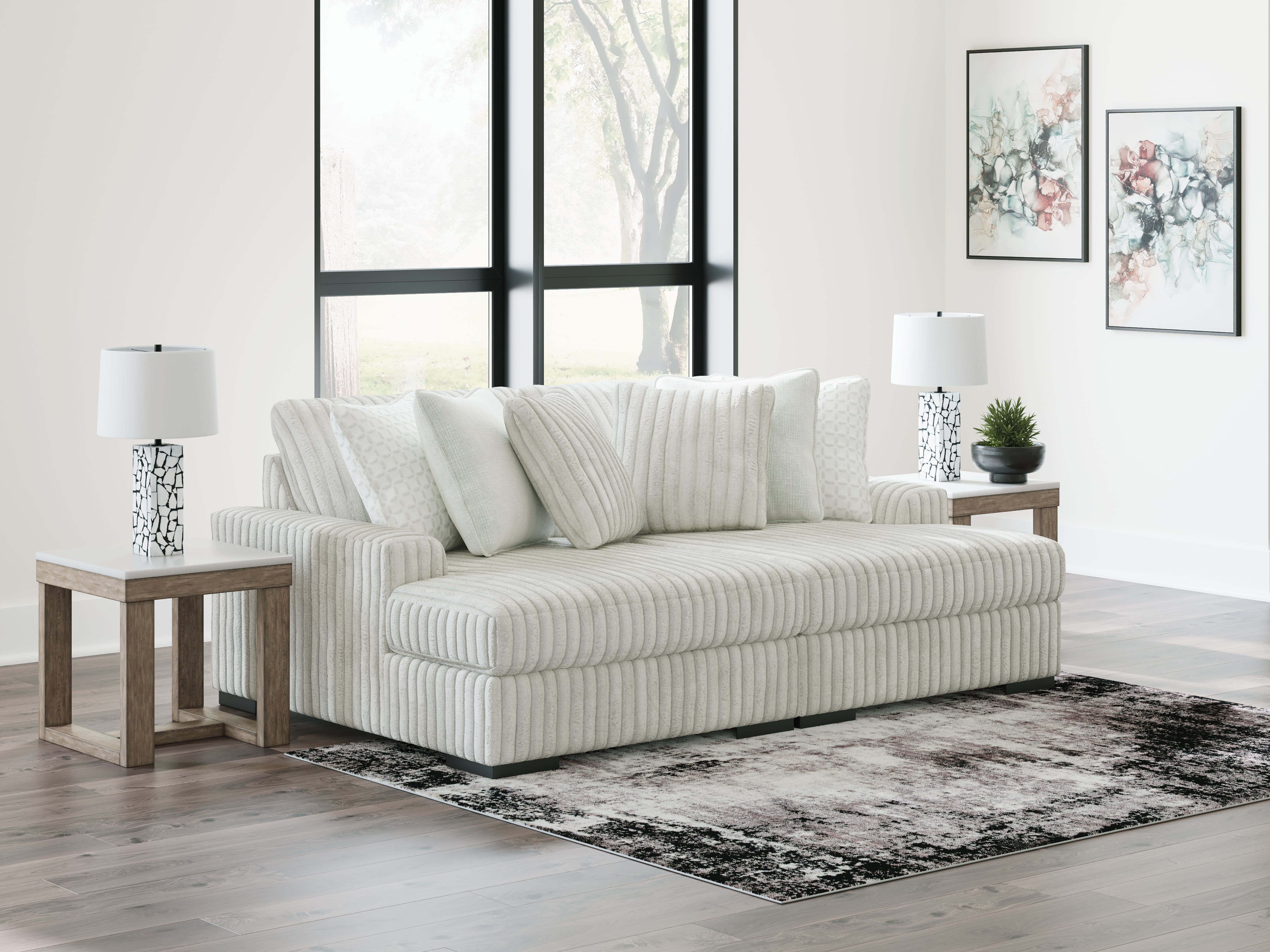 Luxury Living Gallery - Ashley Furniture - Stupendous Sectional - RAF Super Chaise / Alloy - 25903S16