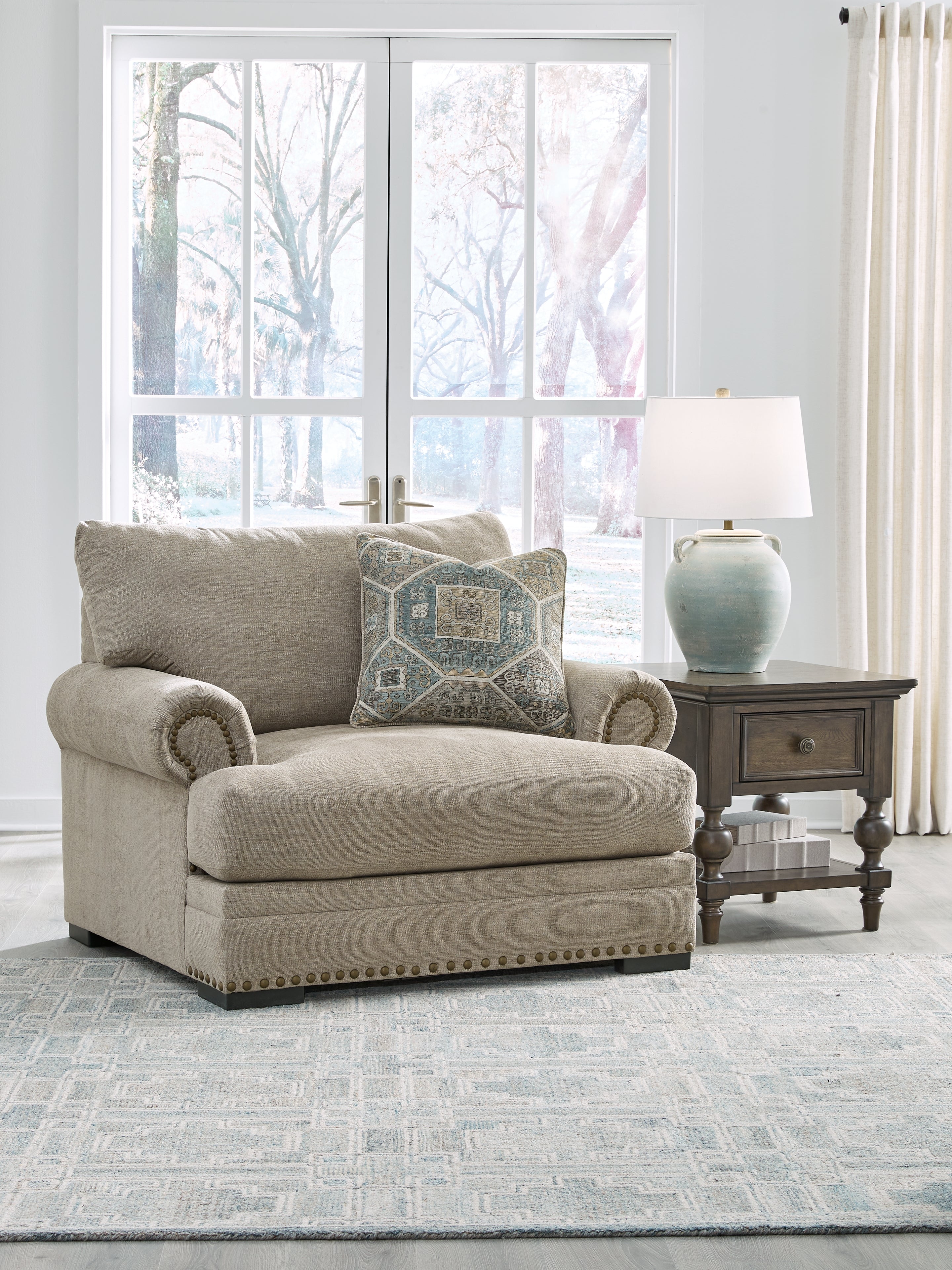 Luxury Living Gallery - Ashley Furniture - Galemore Living Room - Chair and a Half / Quarry - 2700423