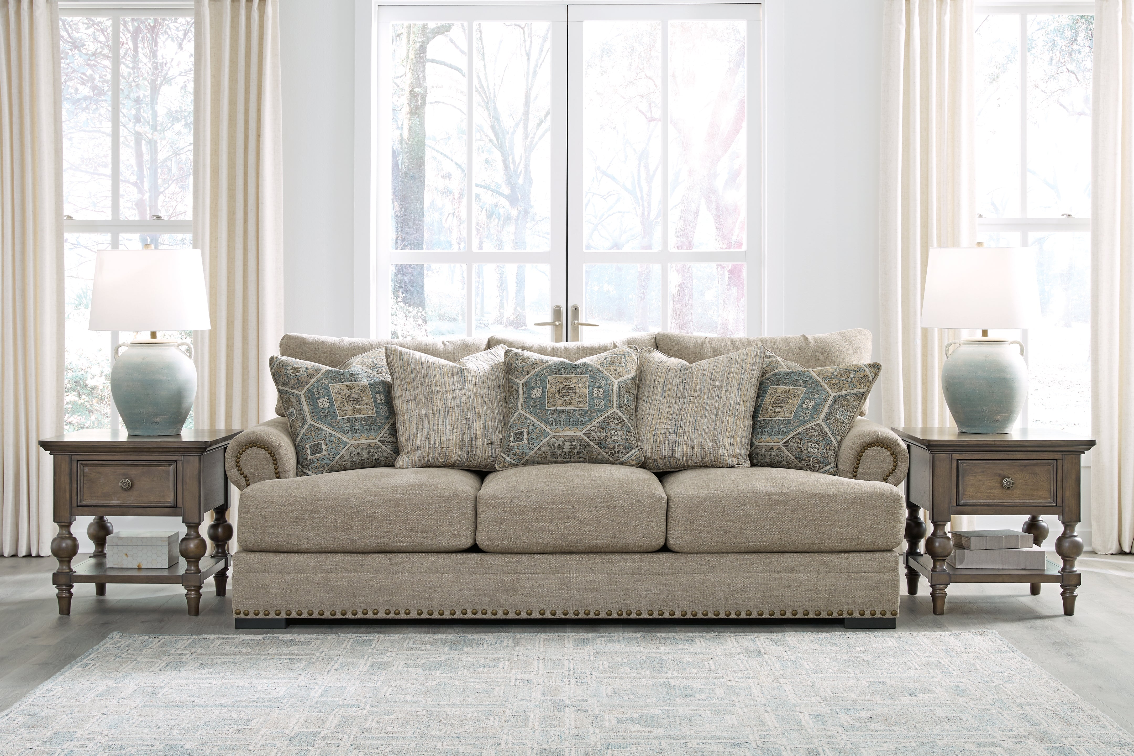 Luxury Living Gallery - Ashley Furniture - Galemore Living Room - Sofa / Quarry - 2700438