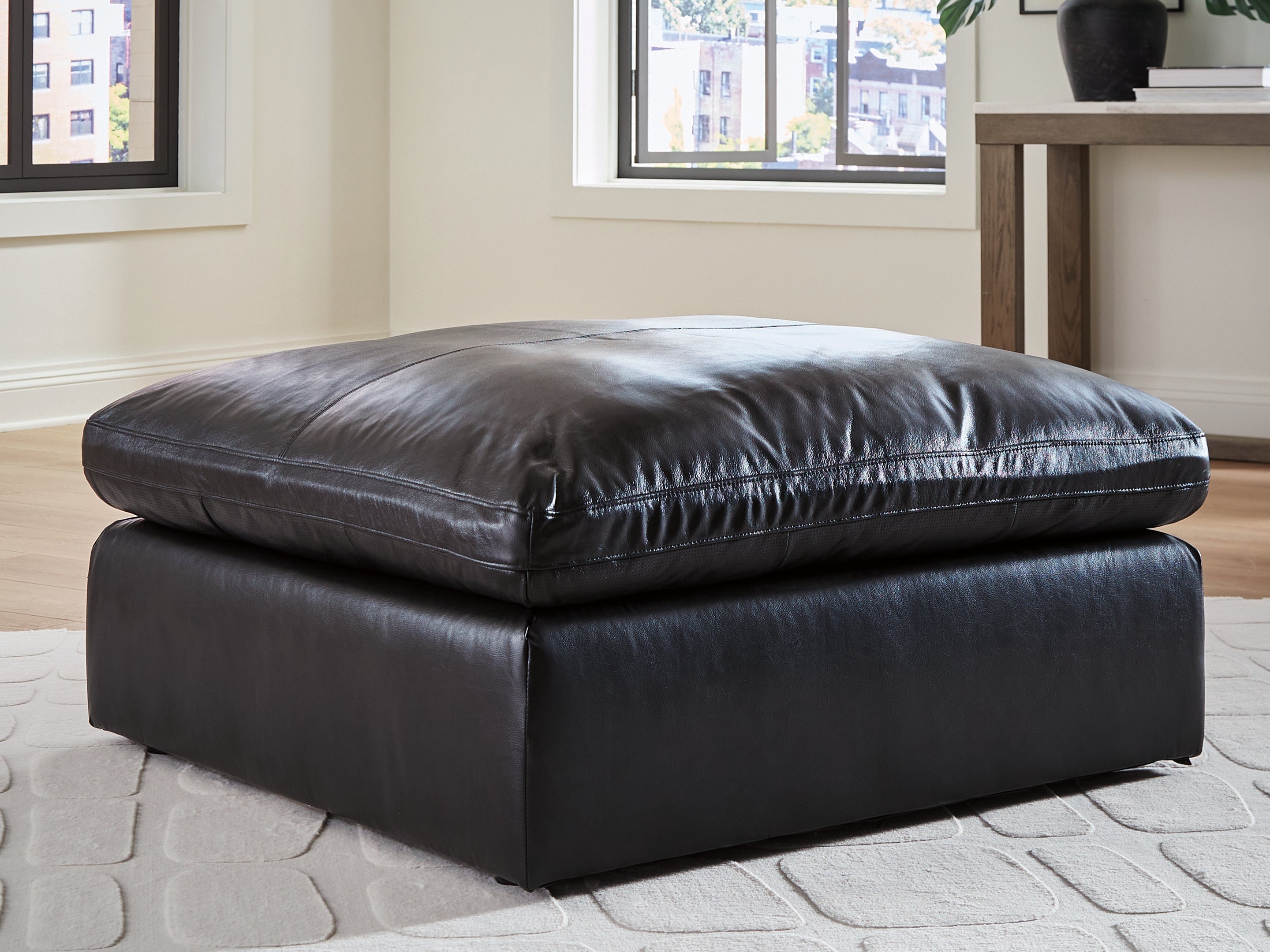 Luxury Living Gallery - Ashley Furniture - Emilia Sectional - Oversized Accent Ottoman / Black - 3090208