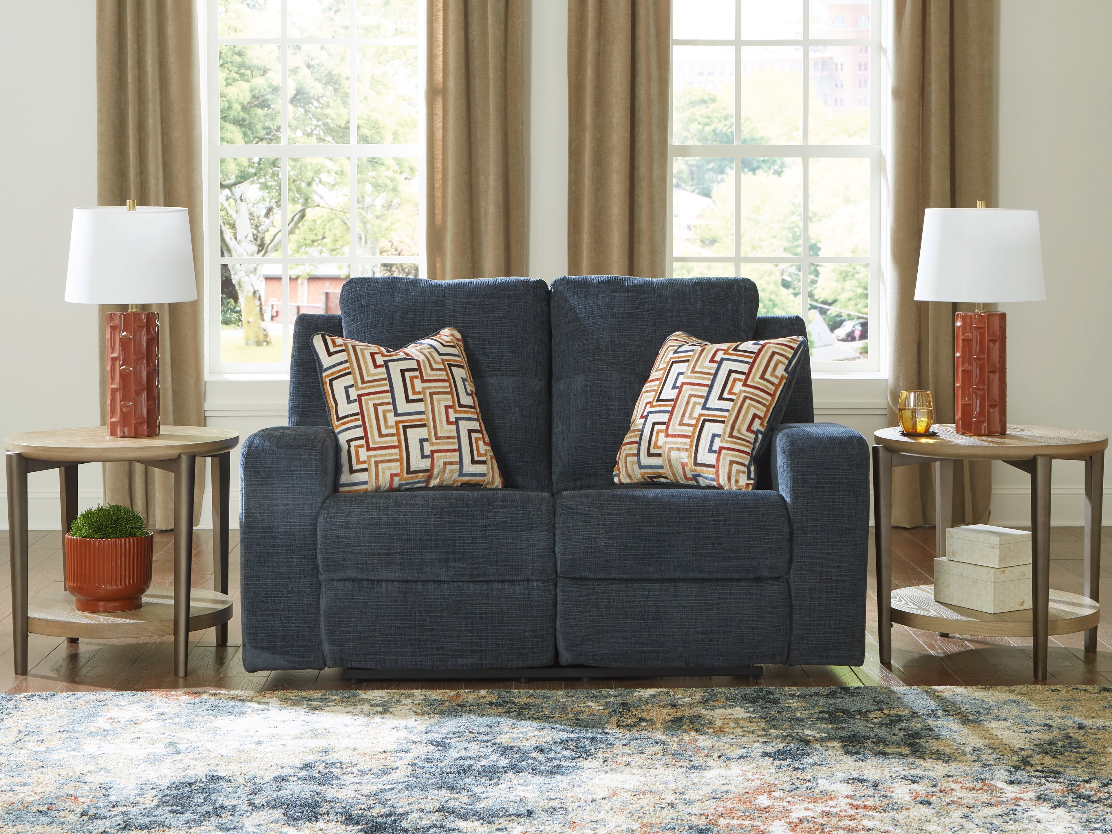 Luxury Living Gallery - Ashley Furniture - Danum Living Room - Reclining Loveseat / Ink - 3880686