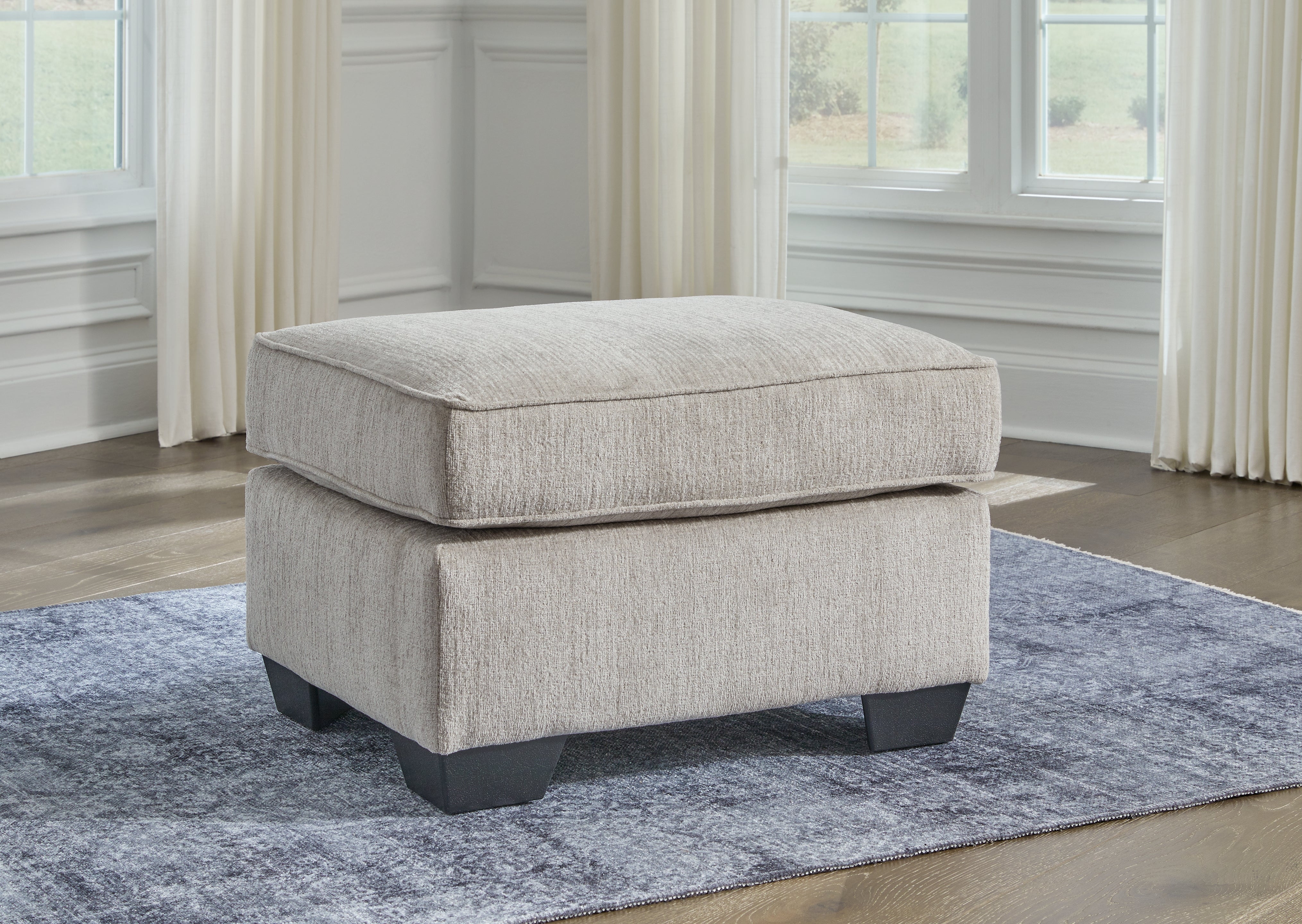 Luxury Living Gallery - Ashley Furniture - Cashton Living Room - Ottoman / Ice - 4060614