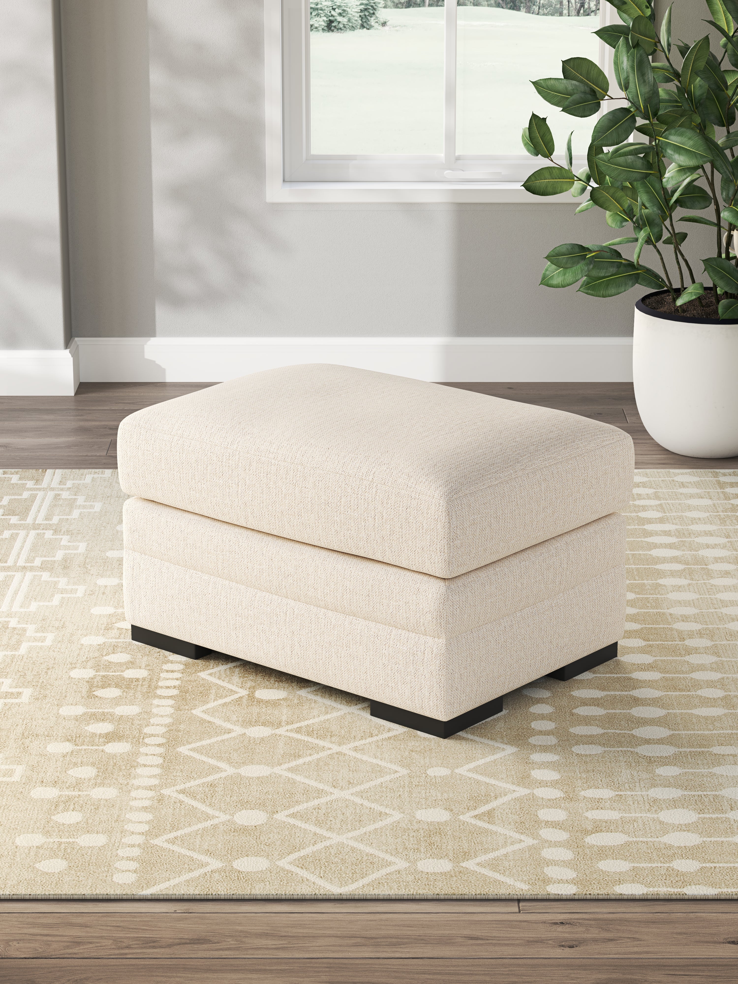 Luxury Living Gallery - Ashley Furniture - Lango Living Room - Ottoman / Jute - 4860214