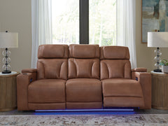 Luxury Living Gallery - Ashley Furniture - Clean-Slate Living Room - PWR REC Loveseat/CON/ADJ HDRST / Caramel - PC5010118