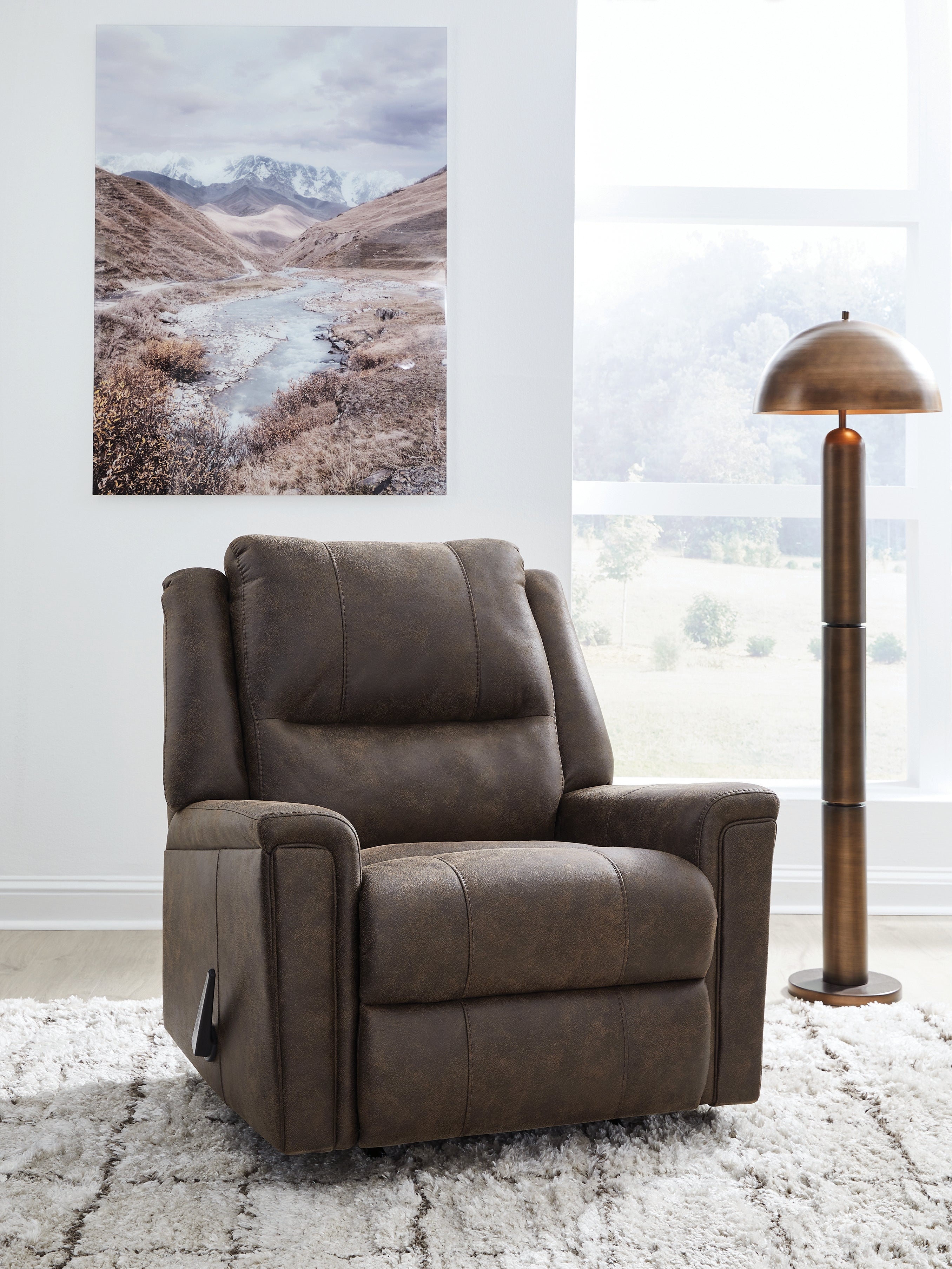 Luxury Living Gallery - Ashley Furniture - Lixtowel Living Room - Rocker Recliner / Walnut - PC5300425