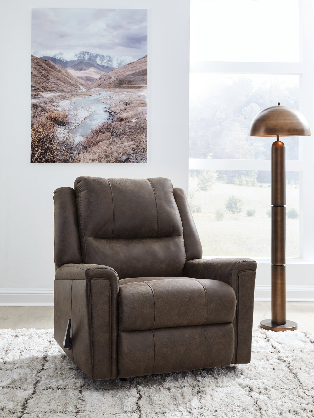 Luxury Living Gallery - Ashley Furniture - Lixtowel Living Room - Rocker Recliner / Walnut - PC5300425