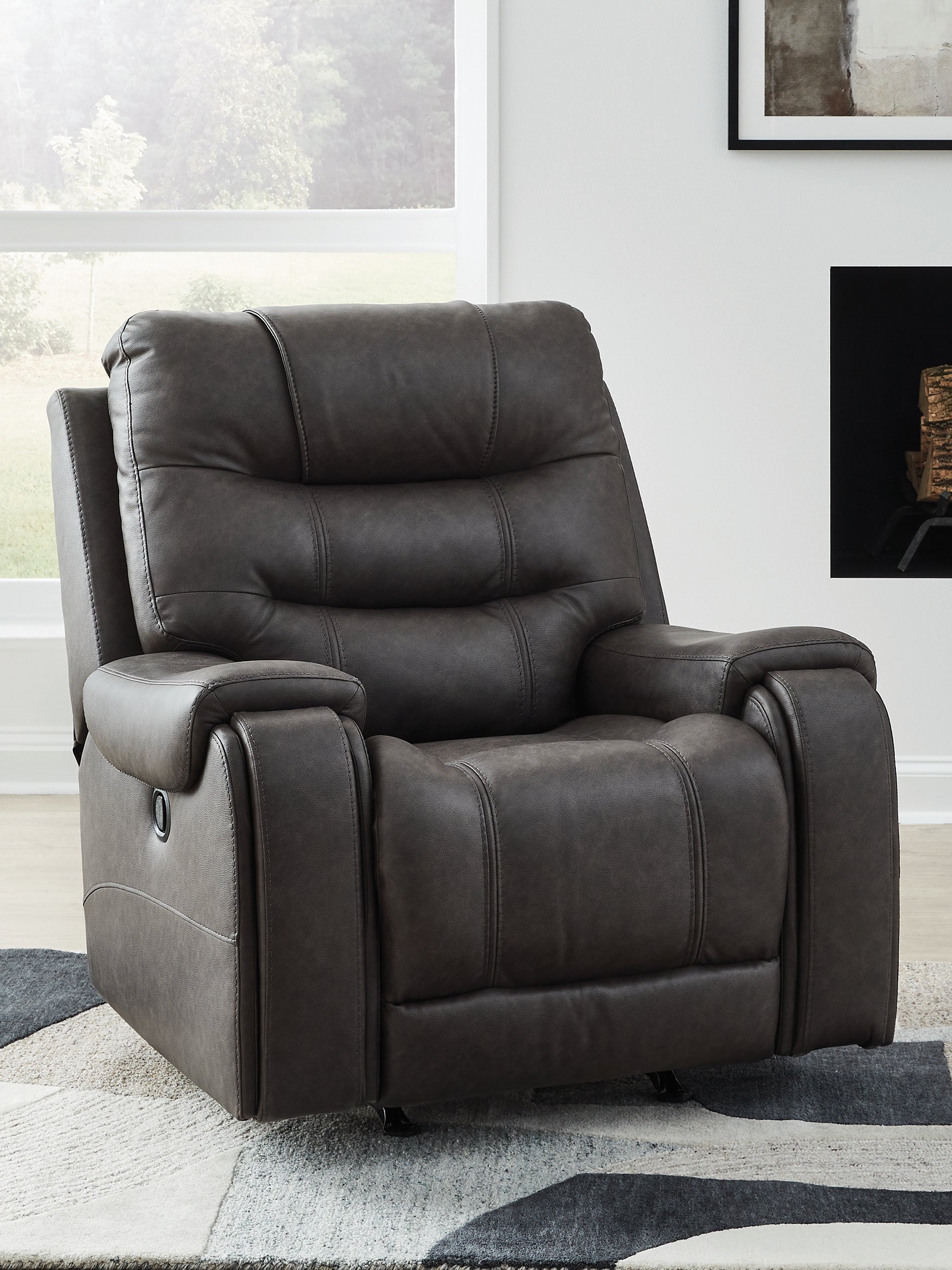 Luxury Living Gallery - Ashley Furniture - Femley Living Room - Rocker Recliner / Smoke - PC5330625