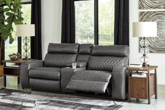 Luxury Living Gallery - Ashley Furniture - Samperstone Sectional - 2-Piece Power Reclining Sectional Loveseat / Gray - 55203S5