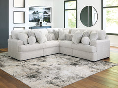 Luxury Living Gallery - Ashley Furniture - Cuddle Plush Sectional - RAF 10-Piece Sectional / Arctic - PC59106S10