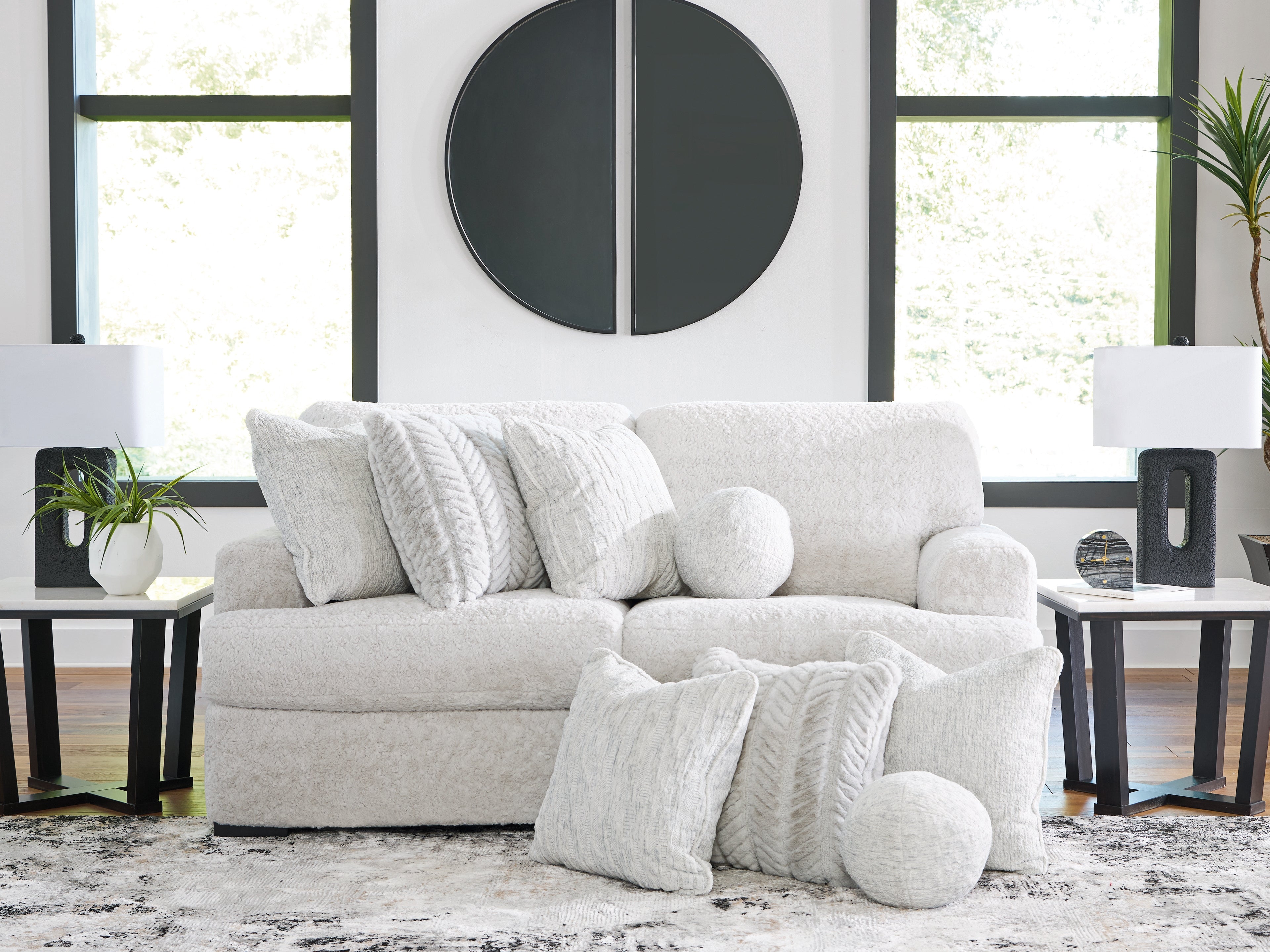 Luxury Living Gallery - Ashley Furniture - Cuddle Plush Sectional - RAF 2-Piece Sectional / Arctic - PC59106S9
