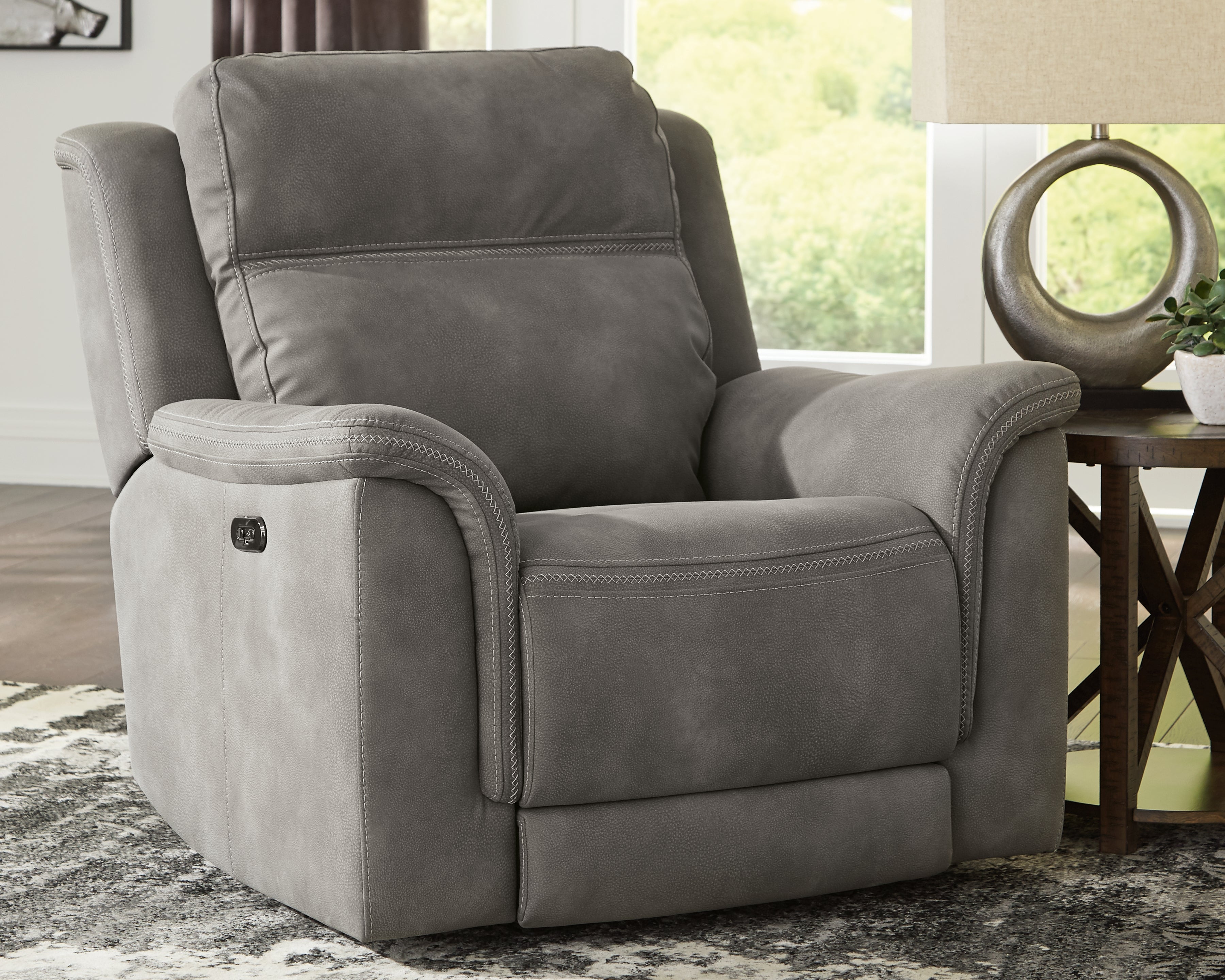Luxury Living Gallery - Ashley Furniture - Next-Gen DuraPella Living Room - PWR Recliner/ADJ Headrest / Slate - 5930113