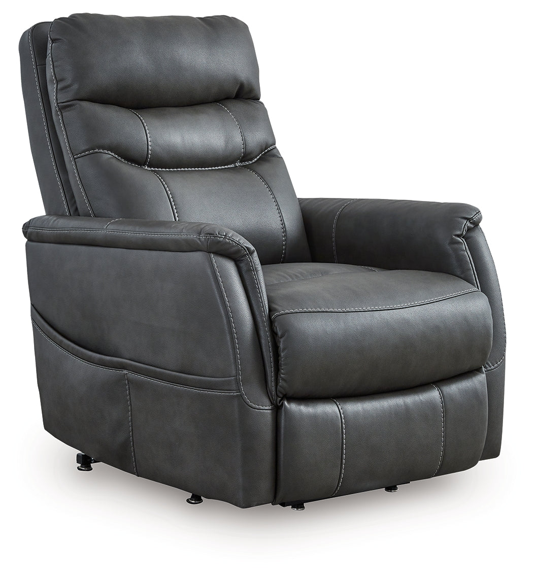 Luxury Living Gallery - Ashley Furniture - Strawbill Living Room - Power Lift Recliner / Sapphire - 6391012