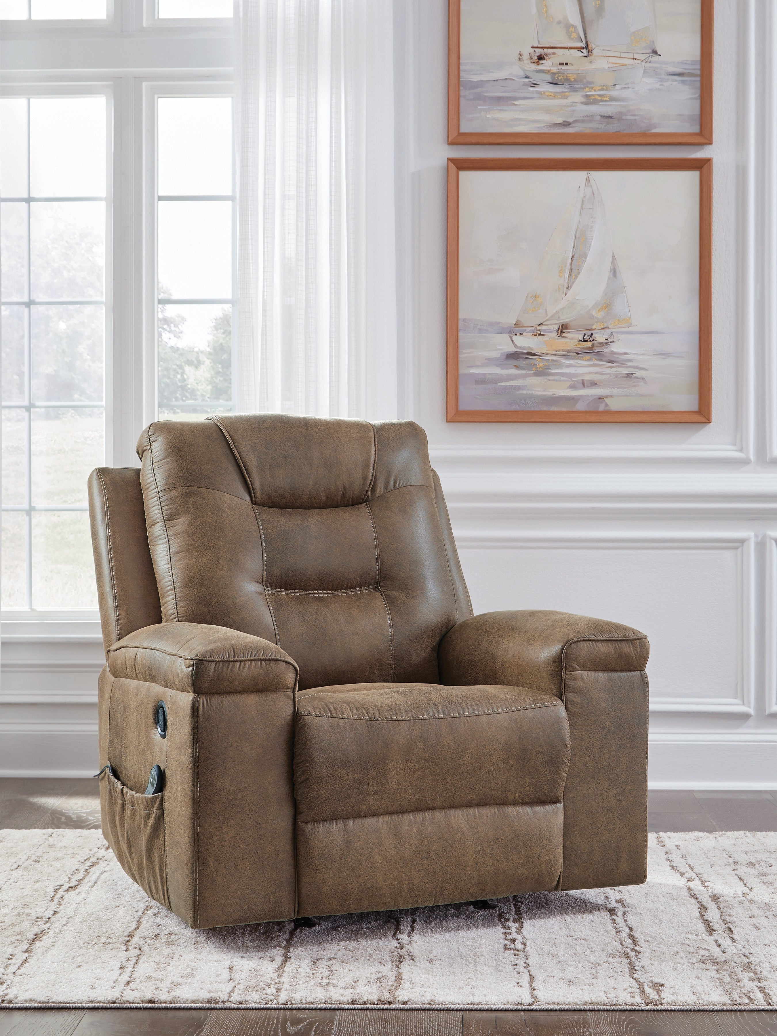 Luxury Living Gallery - Ashley Furniture - Stockworth Living Room - Rocker Recliner / Granite - PC6560525