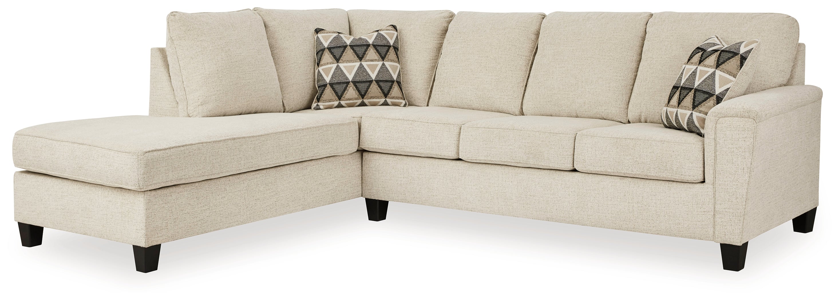 Luxury Living Gallery - Ashley Furniture - Abinger Sectional - RAF 2-Piece Sleeper Sectional with Chaise / Natural - 83904S3