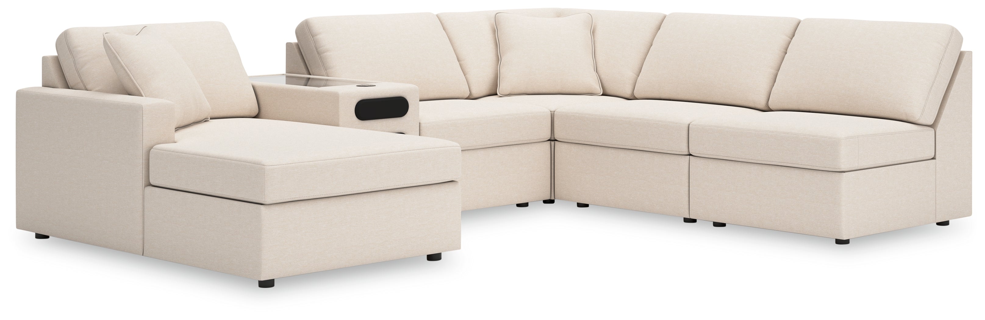 Luxury Living Gallery - Ashley Furniture - Modmax Sectional - RAF 6-Piece Sectional with Chaise / Oyster - 92103S24
