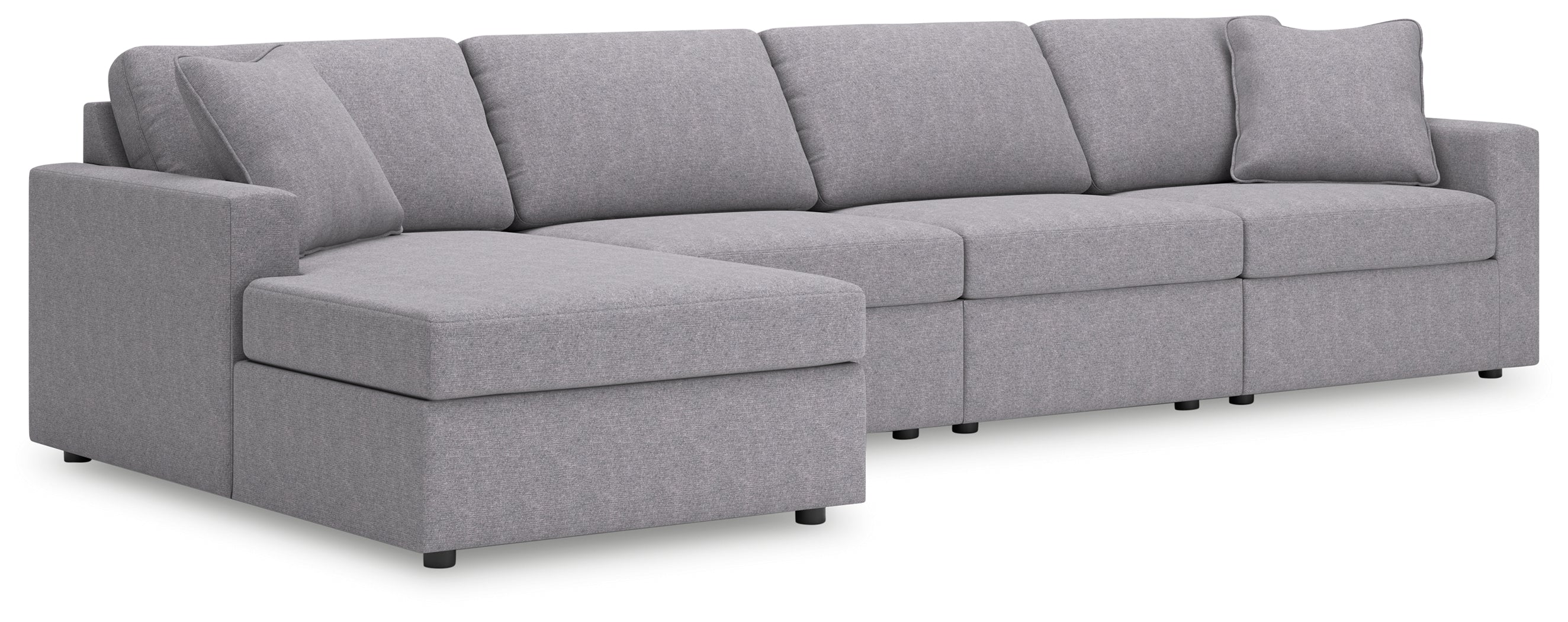 Luxury Living Gallery - Ashley Furniture - Modmax Sectional - RAF 4-Piece Sectional with Chaise / Granite - 92104S26