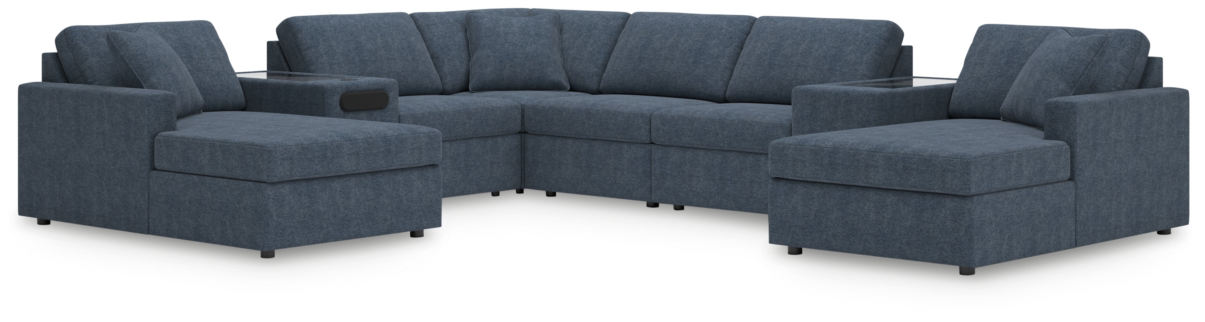 Luxury Living Gallery - Ashley Furniture - Modmax Sectional - RAF 8-Piece Sectional with Chaise / Ink - 92121S31
