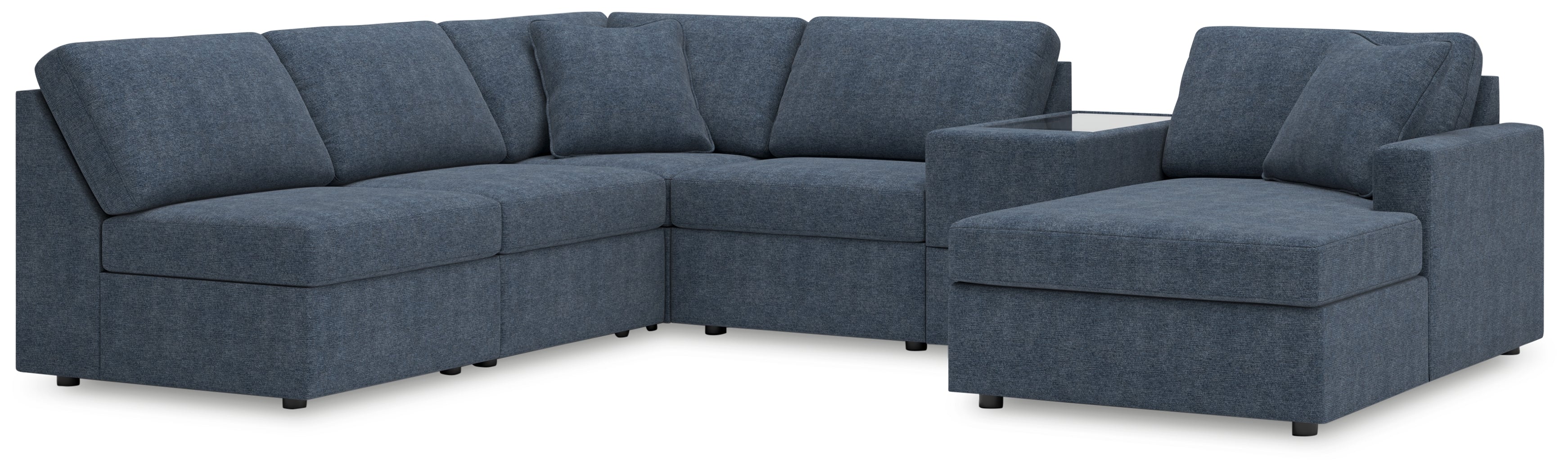 Luxury Living Gallery - Ashley Furniture - Modmax Sectional - 6-Piece Sectional with Chaise and Storage Console / Ink - 92121S22
