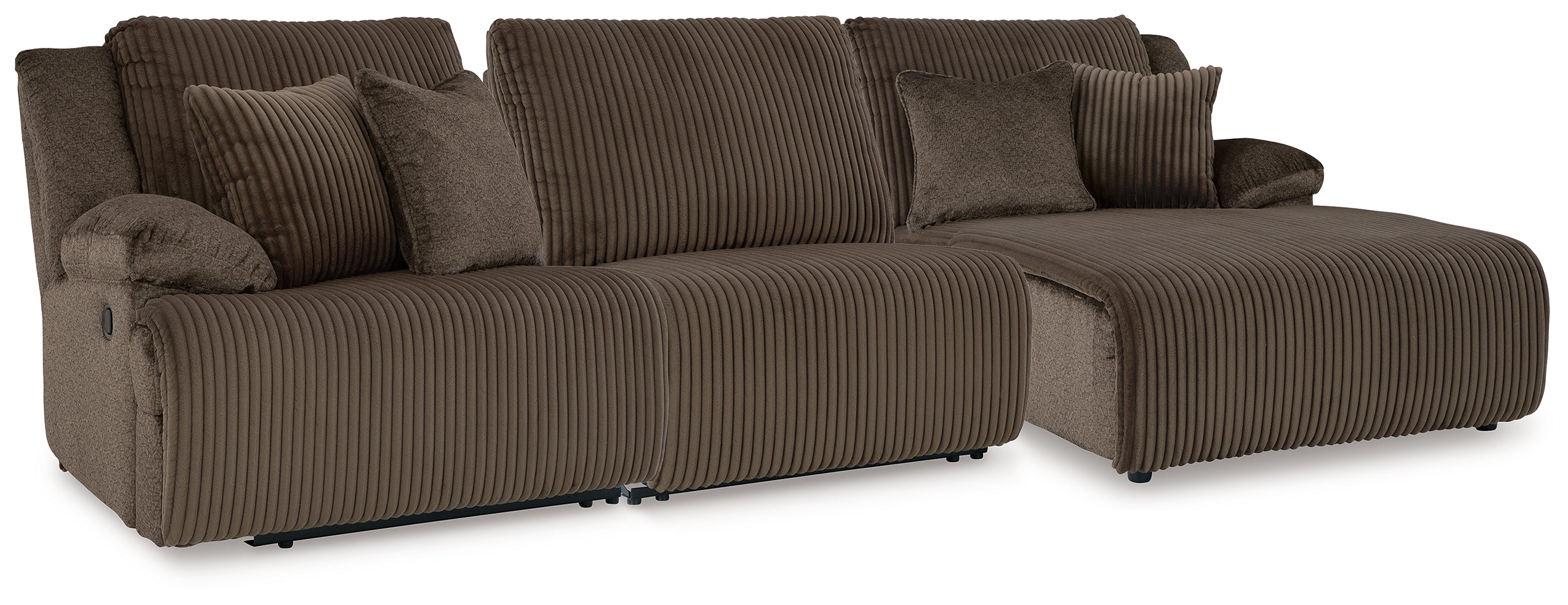Luxury Living Gallery - Ashley Furniture - Top Tier Sectional - 3-Piece Sofa Chaise Sectional / Chocolate - 92705S10