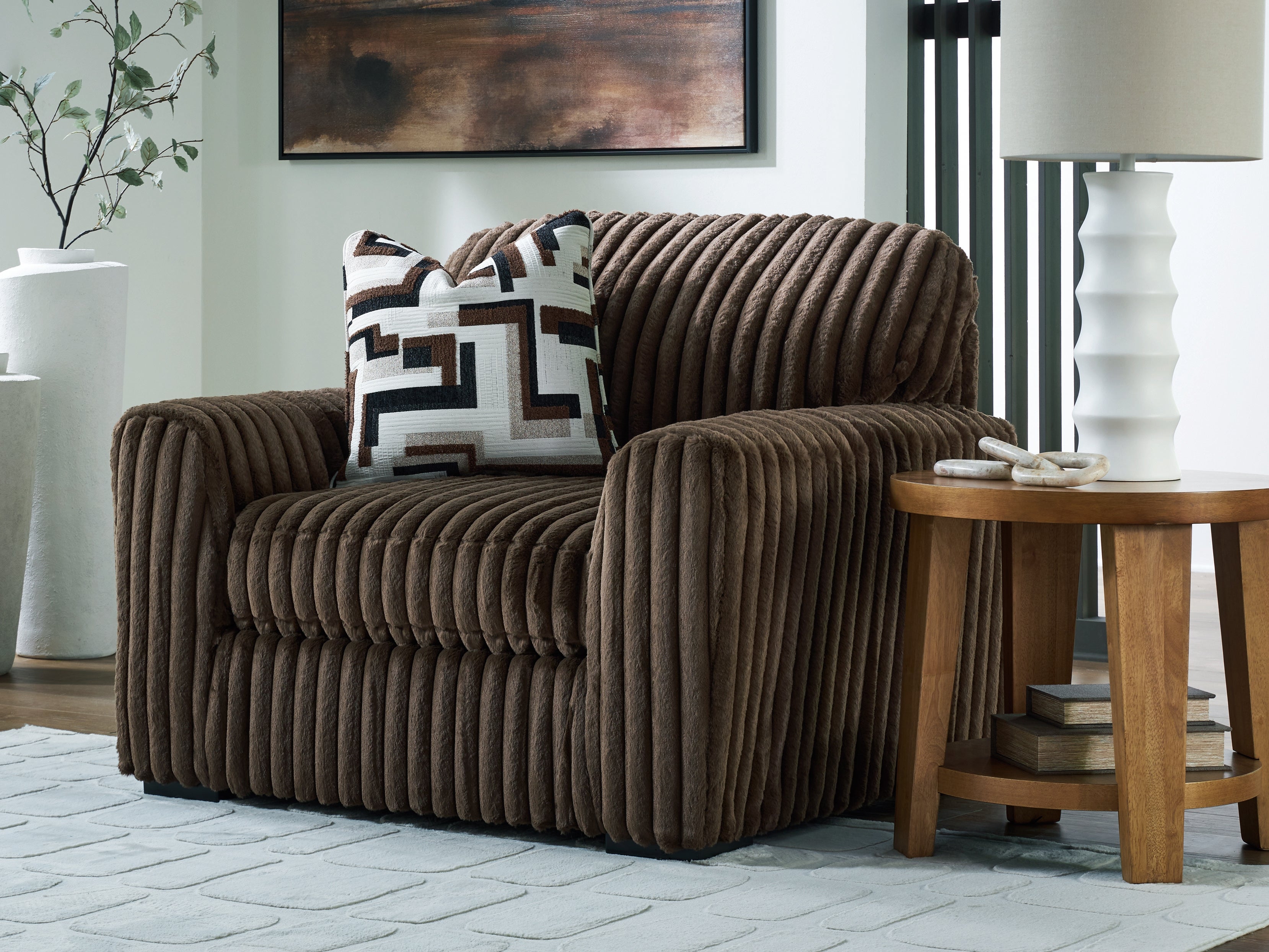 Luxury Living Gallery - Ashley Furniture - Midnight-Madness Living Room - Chair and a Half / Chocolate - 9810423