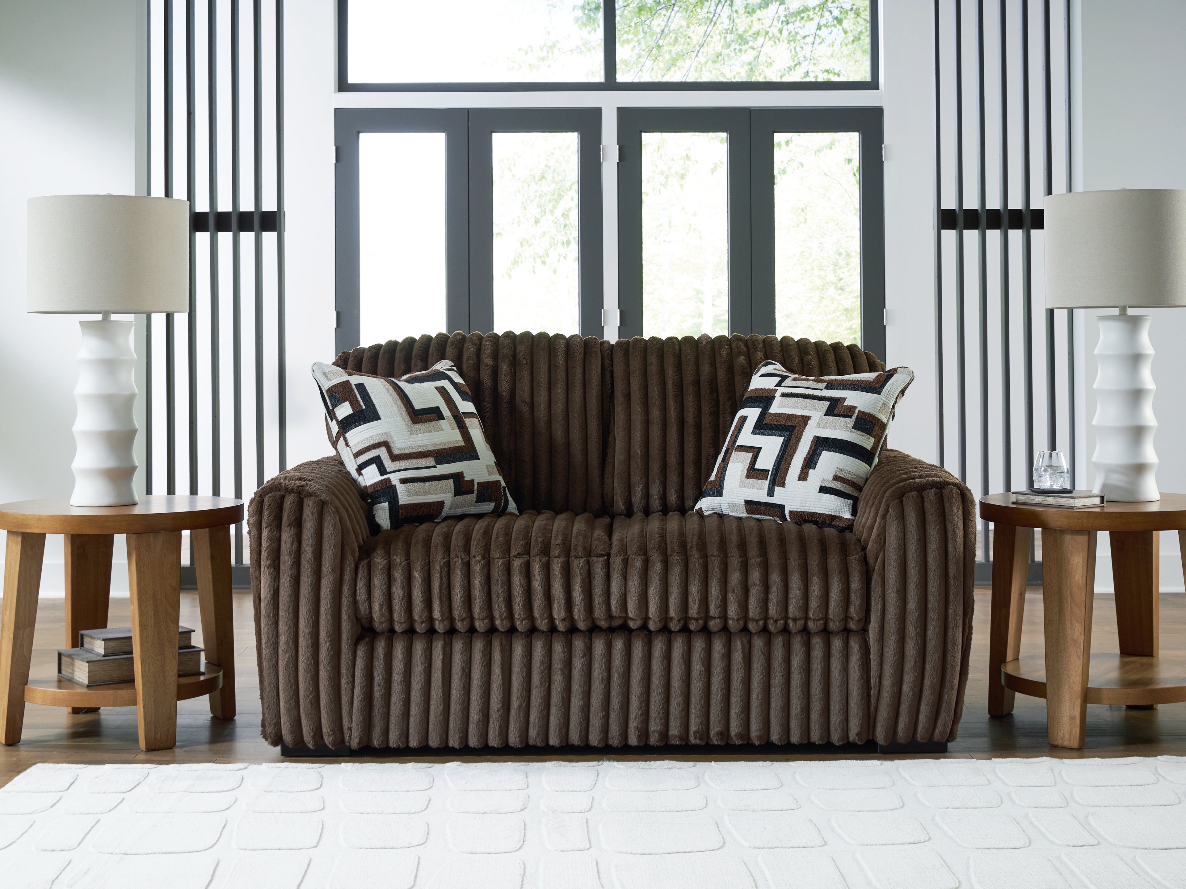 Luxury Living Gallery - Ashley Furniture - Midnight-Madness Living Room - Loveseat / Chocolate - 9810435