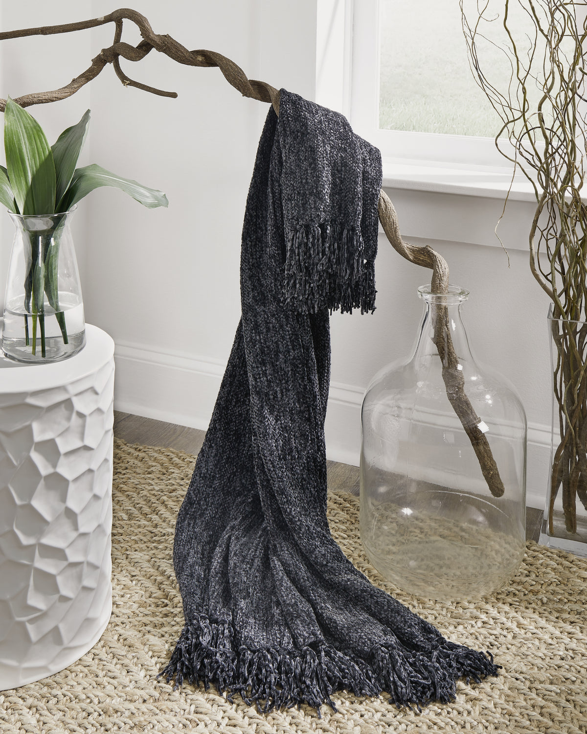 Luxury Living Gallery - Ashley Furniture - Tamish Throw (Set of 3) - Throw (3/CS) / Black - A1001027