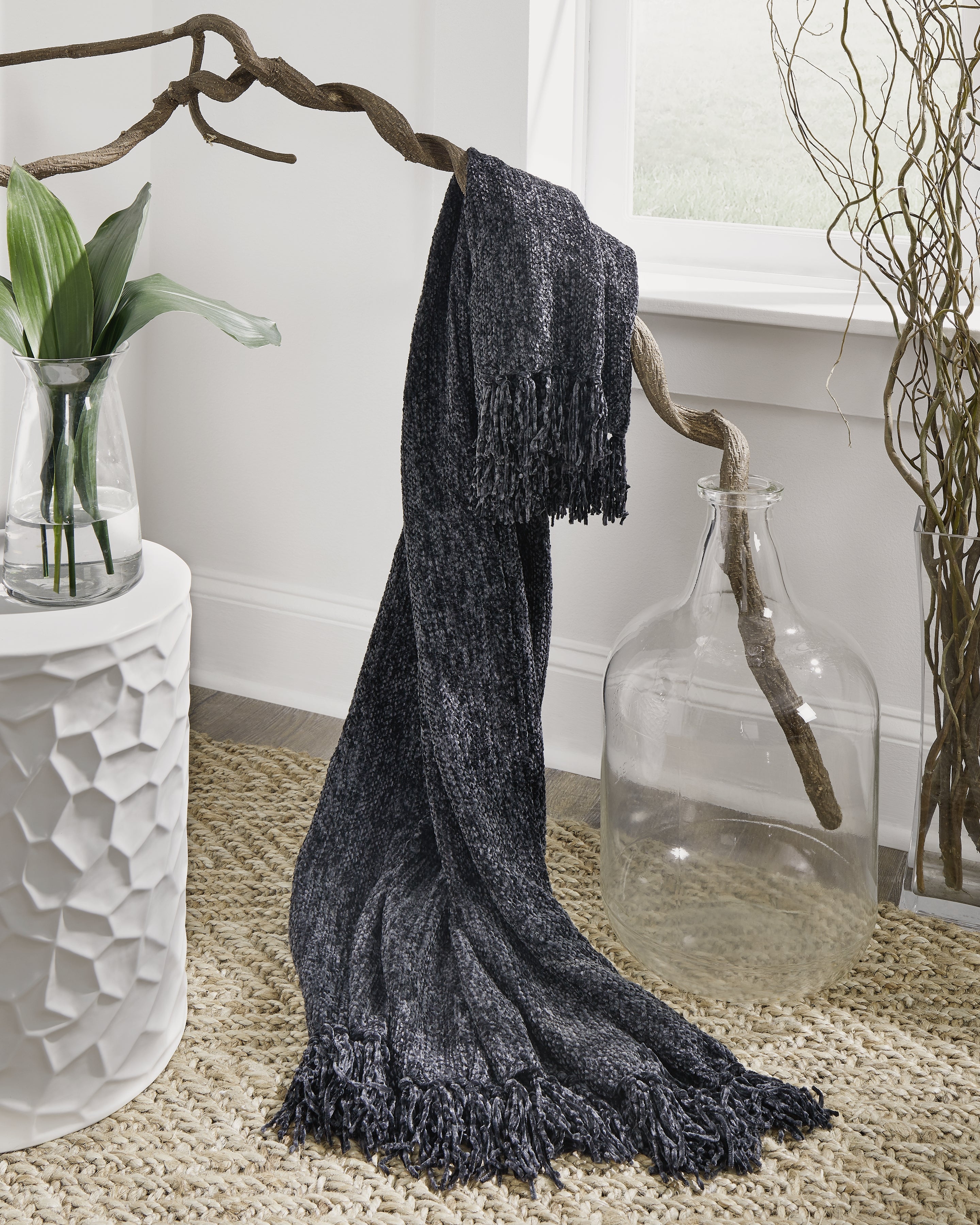 Luxury Living Gallery - Ashley Furniture - Tamish Throw - Throw / Black - A1001027T