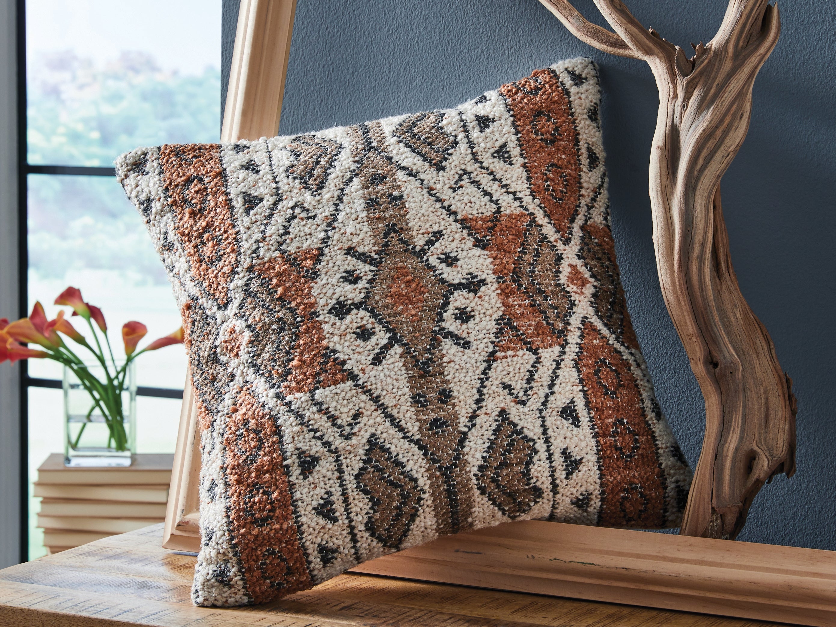 Luxury Living Gallery - Ashley Furniture - Kierenworth Pillows - Pillow (4/CS) / Sienna/Ivory/Black - A1001110