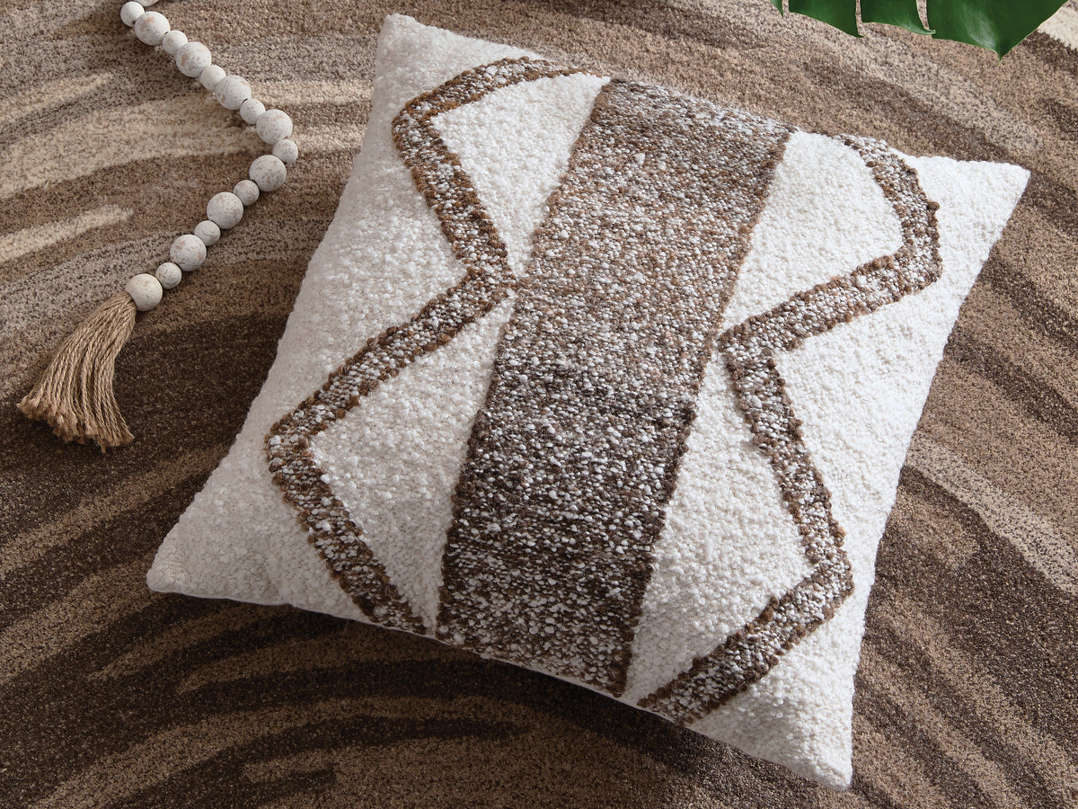 Luxury Living Gallery - Ashley Furniture - Brettwood Pillows - Pillow (4/CS) / Ivory/Brown - A1001125