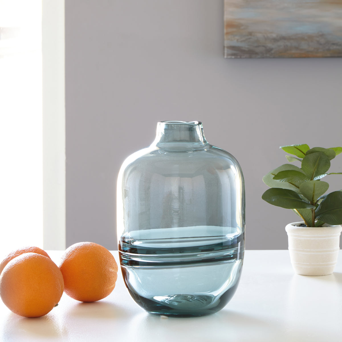 Luxury Living Gallery - Ashley Furniture - Lemmitt Vase - Vase / Teal - A2000540